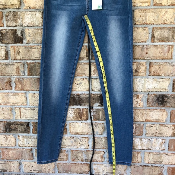 AMELIA JAMES Jackson Cotton Blend Mid Rise Blue Wash  Skinny Jeans XL - Picture 12 of 16